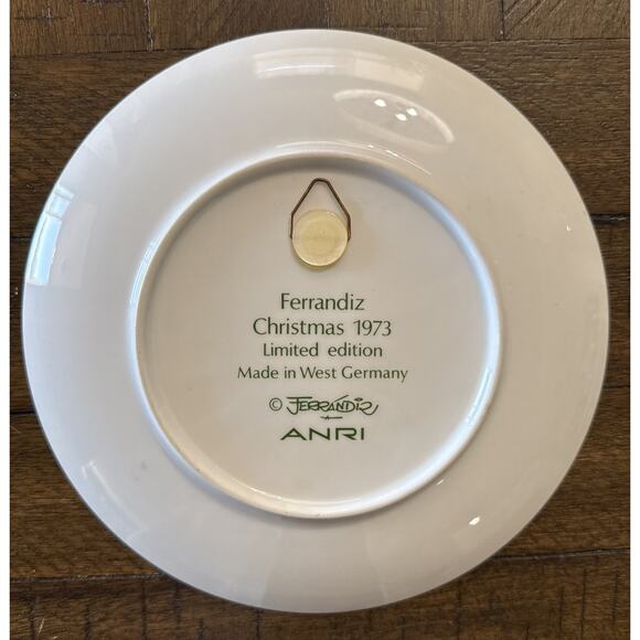 1973 Christmas Plate-Juan Ferrandiz Limited Edition 2nd In Series Christ Child - Picture 3 of 3